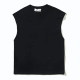 Aidase Printed Oversized Tank Top Sport Tshirt Men's Black Cotton Sleeveless T-shirts Summer Streetwear Vests Y2k