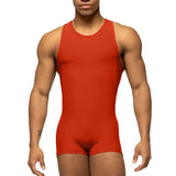 24.97Aidase Men Seamless Undershirts Leotard Wrestling Singlet Elastic Yoga Fitness Bodysuits Underwear Mesh Patchwork One-piece Jumpsuits aidase-shop