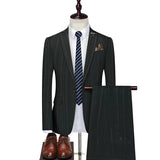 Aidase Jacket Vest Pants New Fashion Boutique Plaid Casual Office Business Men Suit Groom Wedding Dress Tuxedo 3 Pcs Blazers Set aidase-shop