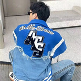 Aidase Retro Harajuku Patchwork Y2k Baseball Jean Jacket Casual Loose Couple Coat Hip Hop High Street Denim Jacket Women Streetwear aidase-shop