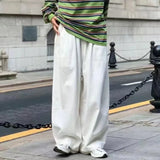 Aidase Cotton Baggy Pants Men Wide Leg Oversize Japenese Y2k Ankle-length Long Harem Trousers Casual Sport 2024 New