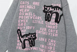 Aidase Printed Sweaters Men's Cat Letter Pattern Loose Comfortable Harajuku Couple Knitwear Street Hip Hop Oversize Pullovers Christmas aidase-shop