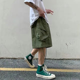 Aidase 2024 Summer Mens Cargo Shorts Loose Hip Hop Harajuku Straight Streetwear Bermuda Masculina aidase-shop