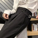 Aidase Mens Suit Trousers British Style Straight Trousers Business Versatile Streetwear Casual Trousers Men'S Clothing 2024 Summer New aidase-shop