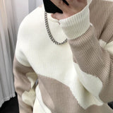 Aidase Round Collar Men's Clothing Striped Graphic Pullovers Knit Sweater Male Crewneck Korean Fashion Thick Winter Designer Luxury X A