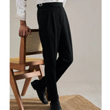 Aidase Lurex Yarn Office Men Business Casual Pants Italy Fashion Trousers For Man Social Club Outfits High Waist Pantalones Hombre aidase-shop