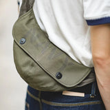 Aidase Retro Deck Men's Bags Canvas Messenger Crossbody Chest Waist Bag Green Hats Travel Shoulder Belt Bag aidase-shop