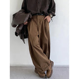 Aidase Japanese Wide-leg Pants Men Women Harajuku Solid Color Loose Straight-leg Trousers Vintage Oversize Unisex Autumn Casual Pants aidase-shop