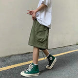 Aidase 2024 Summer Mens Cargo Shorts Loose Hip Hop Harajuku Straight Streetwear Bermuda Masculina aidase-shop