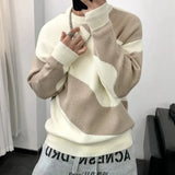 Aidase Round Collar Men's Clothing Striped Graphic Pullovers Knit Sweater Male Crewneck Korean Fashion Thick Winter Designer Luxury X A