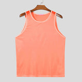 Aidase Sexy Mesh See Through Tank Tops Men Sleeveless O Neck Breathable Fashion Vest Men 2024 Summer Fashion Solid Color Mesh Camisole aidase-shop