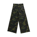 Aidase Color Match Multi-pockets Camouflage Cargo Pants for Men and Women Streetwear Patchwork Baggy Overalls Wide Leg Loose Trousers aidase-shop