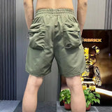 Aidase Short Pants for Men Loose Green Baggy Wide Mens Cargo Shorts Multi Pocket Comfortable Big and Tall Nylon Jorts Clothing Harajuku aidase-shop