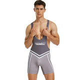 18.96Aidase Mens Undershirts Bodysuit Wrestling Singlet Fitness Workout Running Vest Bodywear Underwear Bodybuilding Jumpsuit aidase-shop