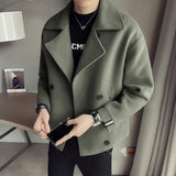 Aidase Autumn Winter Fashion New Men Solid Color Short Jacket Korean Version Casual Comfortable Warm Woolen Coat for Men