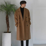 Aidase Autumn Winter Medium Length Coat Thickened Fashionable Woolen Coat Korean Loose Casual Double Breasted Clothes aidase-shop