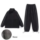 Aidase Men's Sets New Casual One-piece Suit Male Sportswear Women Suits Overalls Trousers Loose Fleece Zipper Long Sleeves Jacket Pants aidase-shop