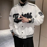 Aidase Japanese Hip Hop Baseball Uniform Jacket Men's Velvet Thickened Jacket Korean Style 2024 Spring Autumn Handsome Aesthetic Coat aidase-shop