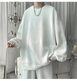 Hoodies Jacquard Sweatshirt Mens White Pullover Streetwear Casual Fashion Clothes Mens Oversized Korean Harajuku T Shirt aidase-shop