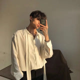 Aidase Japanese Fashion High-end White Shirts Men Women Korean Version 2024 New Trendy Design Solid Color Handsome Long-sleeved Tops aidase-shop