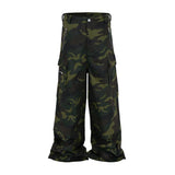 Aidase Color Match Multi-pockets Camouflage Cargo Pants for Men and Women Streetwear Patchwork Baggy Overalls Wide Leg Loose Trousers aidase-shop