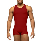 24.97Aidase Men Seamless Undershirts Leotard Wrestling Singlet Elastic Yoga Fitness Bodysuits Underwear Mesh Patchwork One-piece Jumpsuits aidase-shop