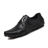 Aidase Crocodile Skin Loafer Shoes Men Genuine Leather Slip-on Moccasins Handmade Male Outdoor Casual Shoes Drive Walk Luxury Leisure aidase-shop