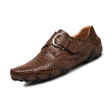 Aidase Crocodile Skin Loafer Shoes Men Genuine Leather Slip-on Moccasins Handmade Male Outdoor Casual Shoes Drive Walk Luxury Leisure aidase-shop