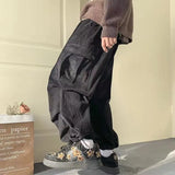 42.71Aidase American Style Fashionable Corduroy Men and Women Multi Pocket Street Dance Workwear Wide Leg Couple Hip-hop Casual Pants Y2k aidase-shop