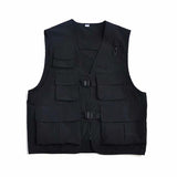 New Korean Vest Men Women Trend Tactical Function Loose Dark Tooling Vest Jacket Unisex Hip Hop Streetwear Multi-pocket aidase-shop