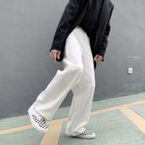 Wide Leg Jeans Men's Fashion Casual Black White Jeans Men Streetwear Korean Loose Hip-hop Straight-leg Denim Trousers Mens M-2XL aidase-shop