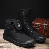 All Black Men Shoes New Fashion High Top Sneakers Men Casual Canvas Shoes Boys Zapatos De Hombre Military Boots Tenis Masculino aidase-shop