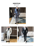 Aidase Spring New Suit Men Single Button Mens Slim Fit Suits with Pant Casual Stage Wedding Dress Belt Prom Tuxedo Costume Homme aidase-shop