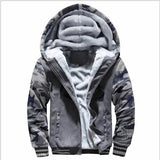 Tracksuit Men Sporting Fleece Thick Hooded Mens Jacket+Pant Warm Fur Inside Winter Sweatshirt Sets Men's Clothing Size M-5XL aidase-shop