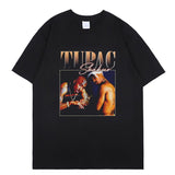 Aidase   2022 New 2pac Rap T Shirts print O-Neck Short Sleeve Regular Mens Top Quality Hip hop tShirt Tupac cotton black oversize t-shirt aidase-shop