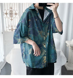 Summer Flower Shirt Men's Fashion Printed Casual Shirt Loose Hawaiian Shirt Men Streetwear Wild Short-sleeved Shirt M-5XL aidase-shop