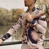 Ethnic Printed Shirt Men Hawaiian Button Long-sleeved Digital Shirt for Men Casual Holiday Streetwear Vintage S-2XL  Spring aidase-shop