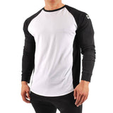 Gym T-shirt Men Bodybuilding Workout Long Sleeve T-shirt Man Casual Soft Cotton Tee-shirts Sport Undershirt aidase-shop