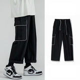 Spring Summer Wide-leg Straight Pants Men's Fashion Casual Korean Trousers Men Streetwear Loose Hip-hop Oversize Trousers S-4XL aidase-shop