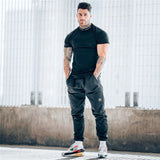 Aidase  Men Fashion Casual t shirt Gyms Fitness Bodybuilding T-shirts Male Cotton Slim Tees Tops Summer Crossfit Brand mens Clothing aidase-shop