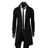 Aidase Fashion Brand Autumn Jacket Long Trench Coat Men's High Quality Self-cultivation Solid Color Men's Coat Double-breasted Jacket aidase-shop