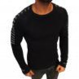 Modern Men Knitted Sweater Patchwork Round Neck Slim Warm Keeping Top Winter Men Pullover Sweaters aidase-shop