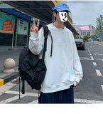 Aidase 2021 New High Street Brand Men Sweatshirt Japanese Harajuku Minimalist Hip Hop Loose Unisex Oversize Print Letter Sweatshirt aidase-shop