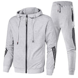 Aidase Spring Autumn hooded tracksuit men fashion brand man tracksuit Solid jacket+Sweatpants Gym jogging men sets men's sports suit aidase-shop