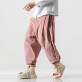 Men Harem Pants Spring Fashion Chinese Style Pants Mens Solid Black Sweatpants Male Loose Trousers Oversize aidase-shop