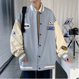 Aidase 2022 Korean Clothes Autumn Baseball Uniform Men Patchwork Loose All-match Jacket Trend Harajuku Streetwear Men Winter Jackets Coat aidase-shop