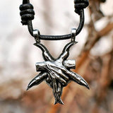 Aidase 316L Stainless Steel Cult Satan Pentagram Silver Color Necklace Pendant Accessory Fashion Men's Gothic Satanic Jewelry aidase-shop