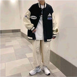 Aidase 2022 Korean Clothes Autumn Baseball Uniform Men Patchwork Loose All-match Jacket Trend Harajuku Streetwear Men Winter Jackets Coat aidase-shop