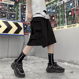 Men Women's Cargo Shorts Korean Students Loose Summer Wide Leg Casual Short Pants Retro Punk Style Streetwear Unisex Hip Hop aidase-shop