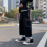 Spring Summer Wide-leg Straight Pants Men's Fashion Casual Korean Trousers Men Streetwear Loose Hip-hop Oversize Trousers S-4XL aidase-shop